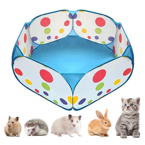 Hamster Laufstall, Pop-Up-Spielstall, faltbarer Kleintier-Laufstall, Meerschweinchenlaufgehege, Hamsterlaufgehege, Indoor- oder Outdoor-Übung, Haustierzaun für Kaninchen, Chinchillas, Hamster von Joalpysm