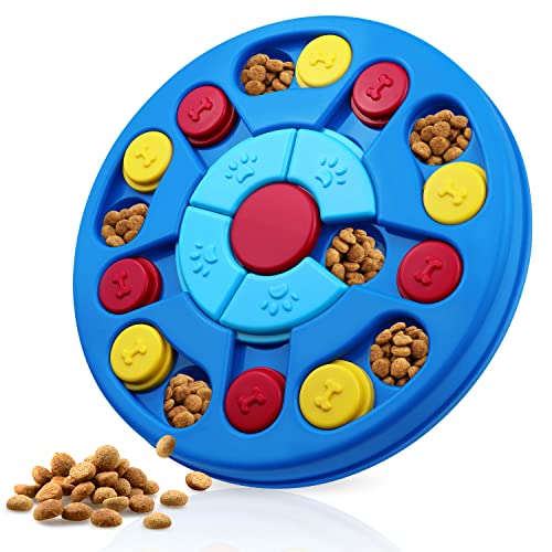 Hunde-Puzzle-Spielzeug für Welpen, Gehirnspiel, Training, Fütterung und Spielanzug für Katzen (dunkelblau B) von Joansan