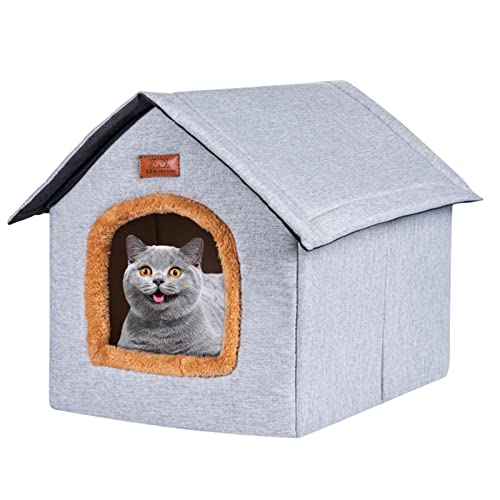 Joberio Haustier Haus im Freien - Tragbare Katzenbetten mit abnehmbarem Design - Atmungsaktive abnehmbare Hundehütte Indoor Ourdoor für Katzen, Hunde, Kätzchen und kleine Haustiere von Joberio