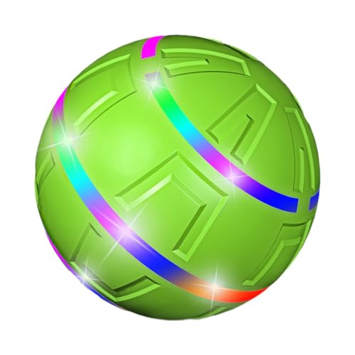 Joberio Interaktives Hundeballspielzeug – Aktivierter Rollball Für Hunde Mit LED-Licht | Automatisch Bewegliches Hundeballspielzeug | USB-wiederaufladbarer Jagdball Für Haustiere von Joberio