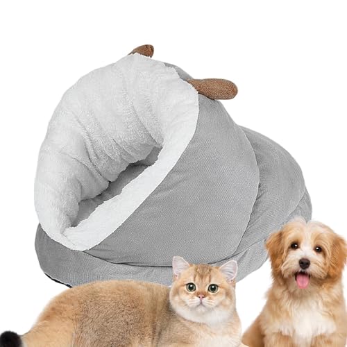 Pet Tent Cave Bed - Cat Beds for Indoor Cats | Winter Cave Tent Bed for Pet | Soft Plush Warm Cat Beds | Slip-Proof Pet Bed | Cat Sleeping Tent Cave Beds for Small Pets Medium Large von Joberio