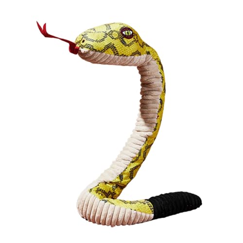 Snake Dog Toy Squeakers - Plush Cute Dog Chewing Toy Stuffed Animal | Dog Toy for Physical Health | Small Dog Squeaky Toy | Bite-Resistant Soft Pet Toy Snake for Chewing Relieve Boredom von Joberio