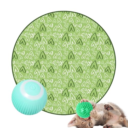 Vibrierender Katzenball – 2-in-1-Katzentunnel-Set Mit Simuliertem Vibrationsball | Automatisch Um 360° Rotierender Rollball | Wiederaufladbares Gitarren-Katzenspielzeug | Interaktiver Katzenspielzeugb von Joberio