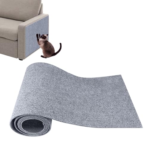 Jodimitty Kratzschutz Sofa Katze (Hellgrau, S - 30cmx30cm) Katzen Kratzschutz Selbstklebend Anti Kratz Kratzmatte, DIY Zuschneidbare Kratzteppich Kratzschutz für Möbel von Jodimitty