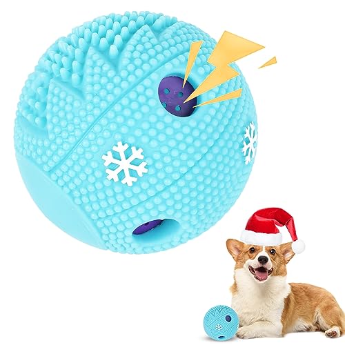 Giggle Ball,10 cm Interaktiver Kicherball für Hunde,Quietschende Bälle für Hunde Weihnachten Hundespielzeug für Langeweile, Langlebiger Hundeball gegen Langeweile für Groß, Mittel, Haustier (blau) von Jodsen