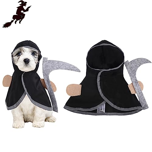 Halloween Umhang Katze,Reflektierende Hundekostüm Umhang Katze,Katze Halloween Kostüm,Haustier Umhang Halloween Haustier,Hunde Katzen Outfits Halloween Party Cosplay,kleine mittlere Welpe Kätzchen von Jodsen