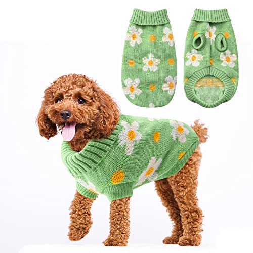 Hundepullover Haustier Pullover,Gestrickte Hundepullover Winterpullover Kleine Hunde Rollkragen Strickpullover Winter Warmer Hundepullover Rollkragenpullover für kleine Hunde und Katzen (XXL) von Jodsen