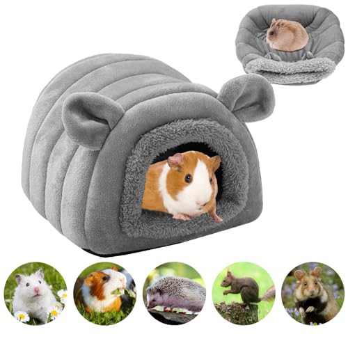 Jodsen Meerschweinchen-Bett-Haus Höhle Gemütlicher Hamster Meerschweinchenhaus mit abnehmbarem Kissen,Guinea Pig Hideaway Hideout Kleintierbetten für Kaninchen,Chinchilla,Bartagame,Frettchen,Igel von Jodsen