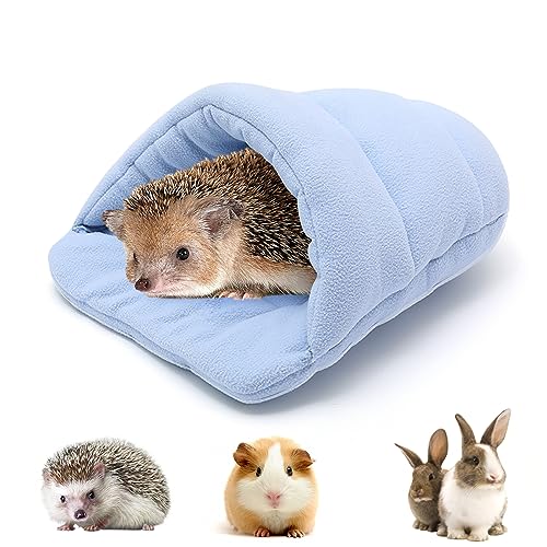 Meerschweinchen Bett Haustier Schlafsack Höhle Nest Kissen Weiche Warme Haustierbett Meerschweinchen Haus Haustier Winter Bettwäsche Käfigzubehör für Kleintiere Eichhörnchen Chinchilla (Himmelblau) von Jodsen