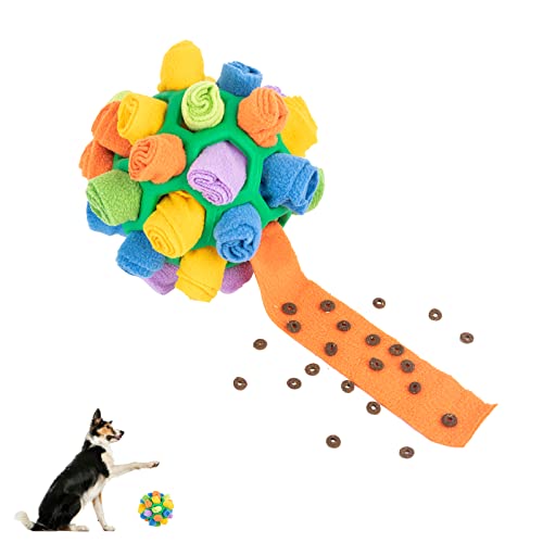 Schnüffelball für Hunde,Schnüffelteppich Schnüffelspielzeug Interaktives Hundespielzeug Intelligenzspielzeug Futterball Reizangel Futtermatte Geruchstraining für Kleine Mittelgroße Hunde Haustier von Caseeto
