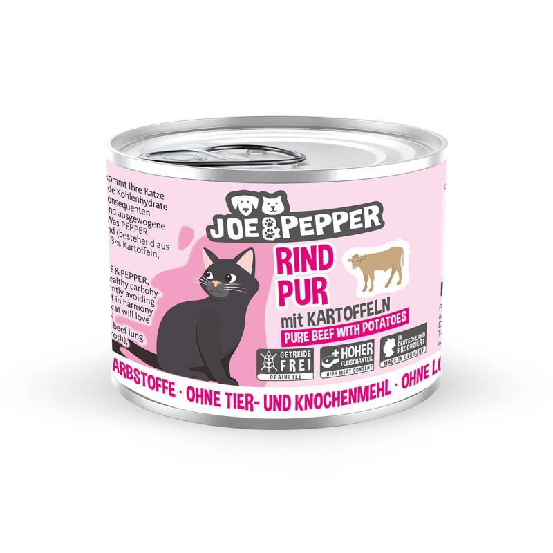 Joe & Pepper Cat Rind pur mit Kartoffeln 6x200g von Joe & Pepper