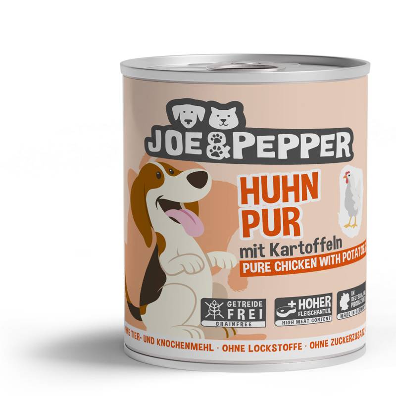 Joe & Pepper Dog Huhn pur mit Kartoffeln 6x800g von Joe & Pepper