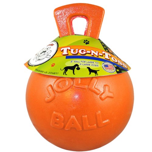 Jolly Pets JOLL045C Hundespielzeug - Tug-n-Toss, 15 cm, orange von Jolly Pets