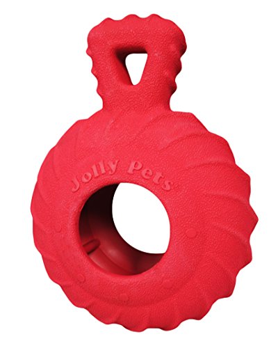 Jolly Pets Tuff Treader JTR23 Hundespielzeug mit Griff, 15,2 cm, Rot, Rot 15,2 cm Tuff Treader, Large/X-Large von Jolly Pets