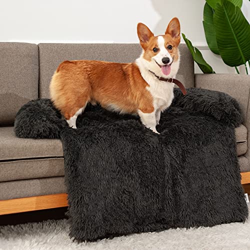 Sofaschoner Hundebett für kleine und mittelgroße Hunde, Waschbar Sofaschutz Hundedeck, Wasserdicht und Rutschfester Hunde Sofa mit Reißverschluss, Hundebett für Couch Flauschig, Geschenk für Hunde von Jollywoods