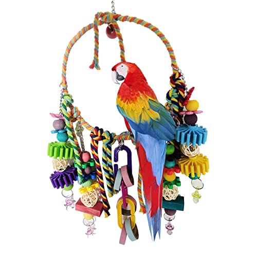 Jomewory 10 Stück Vogelspielzeug – Sitzstange mit buntem Kauspielzeug | Parrot Toy Boredom Breaker für Wellensittiche, Nymphensittiche, Finken, kleine Sittiche von Jomewory