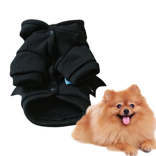 Jomewory Halloween-Kostüme für Haustiere,Halloween-Hundekostüm - Schwarzes -Haustierkostüm Halloween-Hundekleidung,Halloween-Hunde-Kapuzenpullover, Haustier-Outfit, Kleidung, Coole Kleidung von Jomewory