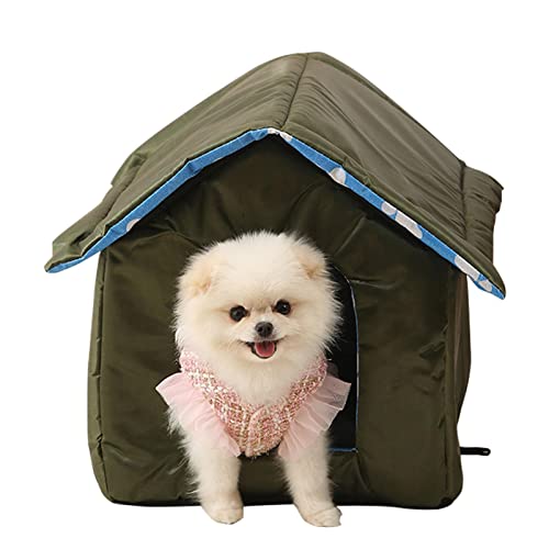 Jomewory Katzenhaus Außen | Faltbares Katzenhaus mit Abnehmbarer weicher Matte - Katzenhaus mit Abnehmbarer weicher Matte Iglu Hundehütte für Outdoor/Indoor Katzen Kleine Hunde von Jomewory