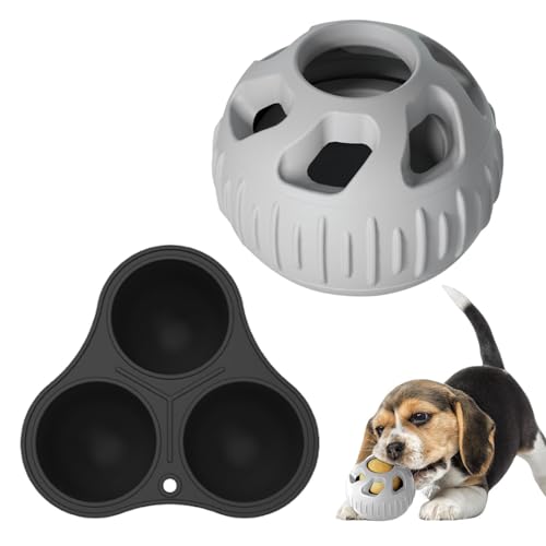 Jomewory Slow-Feeder-Ball für Hunde, Slow-Feeder-Ball für Hundefutter | 2X interaktives Hundeballspielzeug | Hundepuzzle-Leckerli-Spenderball, sicherer Puzzle-Futterball, interaktives von Jomewory