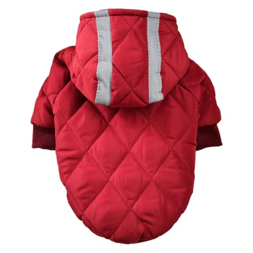 Jomewory Warmer Haustiermantel, Winterjacke für Hunde,Verdickte, verstellbare, wasserdichte, warme Hundeweste - wasserdichte, warme Hundeweste mit reflektierenden Streifen für kaltes Winterwetter von Jomewory