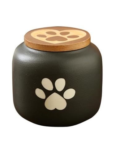 Keramik -Haustier -Urne, Katze und Hundeförderungen, Gedenkfabrikglas, versiegeltes Glass(Black Footprint 500ml) von Jonesangle