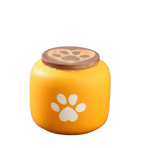 Keramik -Haustier -Urne, Katze und Hundeförderungen, Gedenkfabrikglas, versiegeltes Glass(Orange Footprint 180ml) von Jonesangle