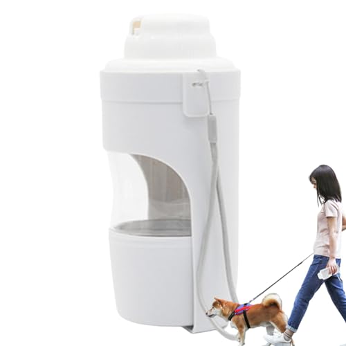 Hundewasserflaschen zum Spazierengehen, Reise-Hundewasserflasche | Vielseitige Trinkflasche für Hunde mit Futterbehälter | Kompakter Wasserflaschennapf für Hunde. Wassernapfspender für Hunde von Jongyumo