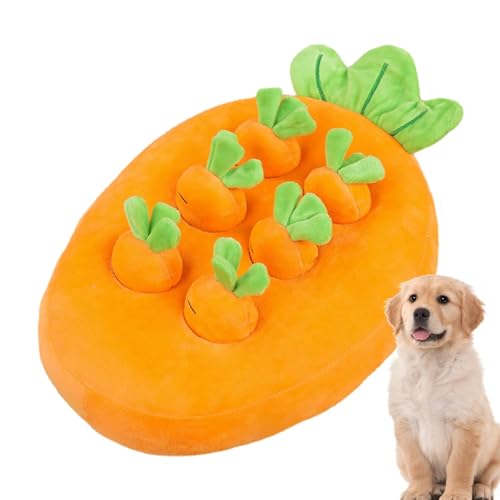 Jongyumo Hundespielzeug Karottenfarm,Hundekarotten-Plüschtier, Enrichment Dog Snuffle Puzzle-Spielzeug, Interaktives Katzenspielzeug Erdbeerfarm, Karottenziehspielzeug und Ananaspuppe für Welpen von Jongyumo