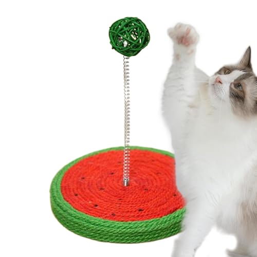 Sisal Seil Katzenspielzeug, Nette Katzenspielzeug Selbstbeschäftigung, Interaktives Sisalseil Croboding Pad, Langlebige Katen Ball für Wand, Couch, Teppiche, Sofas von Jongyumo