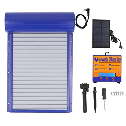 metal timing Roller shutter chicken coop door Hühnerklappe Solar Automatische mit Timer Aluminium Legierung Wetterfest Einklemmschutz Hühnerstalltür von Jonlaki