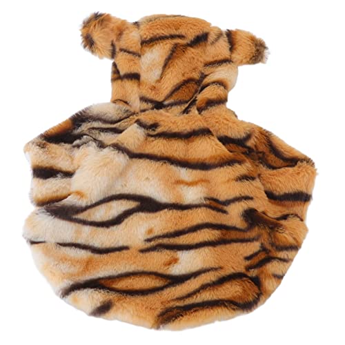 Jopwkuin Haustier-Tiger-Kapuzenpullover, Süßes Haustier-Halloween-Kostüm für Haustiere für den Winter (L) von Jopwkuin