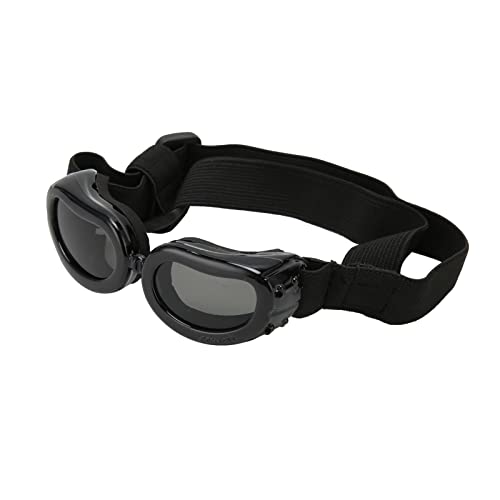 Jopwkuin Hundesonnenbrille, PC-Linse, Klare Sicht, Hundebrille, UV-Schutz, Wasserdicht, Verstellbares Gummiband für den Außenbereich von Jopwkuin