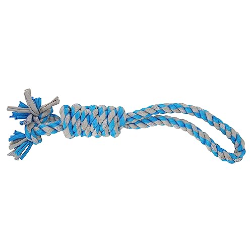 Jopwkuin Seilspielzeug für Große Hunde, Interaktiv, Bissfest, Lindert Langeweile, Hundeseilspielzeug, Zahnfleischmassage, Spaß, Baumwolle, für den Innenbereich (Blau) von Jopwkuin