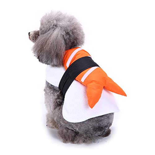 Sushi Hundekostüm Halloween Haustier Kostüm, lustiges Halloween Futter Hund Kostüm Niedlicher Hund Cosplay Mode Kleid für Welpen Kleine Mittlere Große Hunde Besondere Ereignisse Foto Requisiten von Jormaho