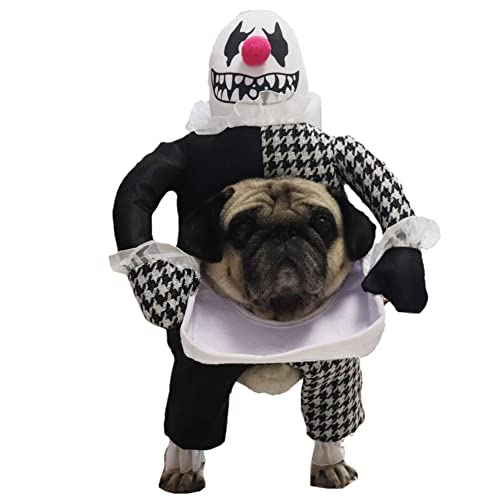 Teufel Hund Kostüm Halloween Dämon Haustier Kostüm, Lustiges Kopf auf Teller Halloween Hund Kostüm für kleine mittelgroße große Hunde, Teufel Hund Cosplay Kostüm Katze Halloween Kleidung besondere Anlässe Foto Requisiten von Jormaho