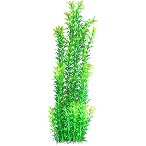 50 cm große Aquarium Dekorpflanzen für Aquarien künstliche Wasserpflanzen große Plastikpflanzen mit Blumen künstliche Aquarienpflanzen Dekoration 52,1 cm von Jorzer