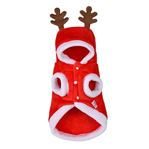 Hund Hoodie Hund Weihnachts -Outfit Santa Haustier Kostüm Cosplay Kleidung Hunde Weihnachtsspiegel -Feiertag -Outfit für kleine mittelgroße Hunde Welpen Katzen l von Jorzer