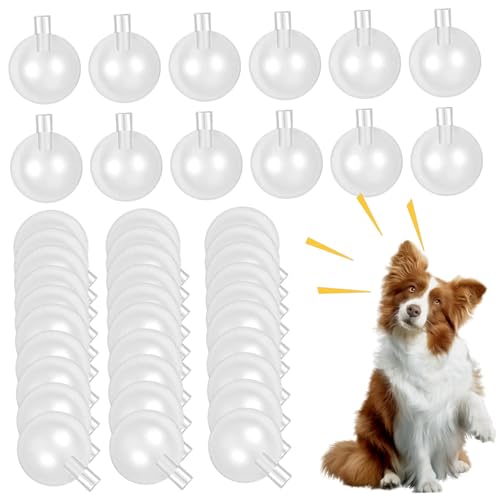 Jorzer Squeaker 50pcs 27mm Ersatz Spielzeughund Squeaker transparenter Geräuschhersteller Einfügen Rasselbällchen Quietschungen Runde Reparaturquieter für Hundespielzeug Puppen Baby Spielzeug von Jorzer