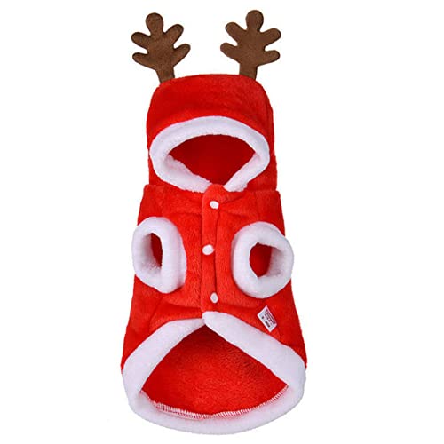 Jorzer Weihnachten Haustier Kleidung Hund Santa Kostüm Haustier Weihnachtskostüm Weihnachten Hirsch Kopfbedeckung für Haustier kleine mittelgroße Hunde Welpen Katzen Accessoires (n) von Jorzer