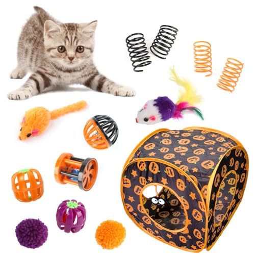 Joselin Interaktives Spielzeug für Katzen, Mausspielzeug, Katzenzubehör für Bewegung Von Haustieren, Nützliches Süßes Katzenspielzeug für Welpen, 13-Teilig von Joselin