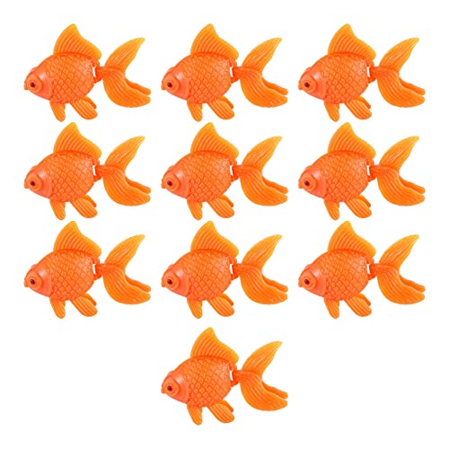 Josenidny Aquarium Orange Kunststoff Goldfisch Verzierung Aquarium Dekoration 10 Stueck von Josenidny