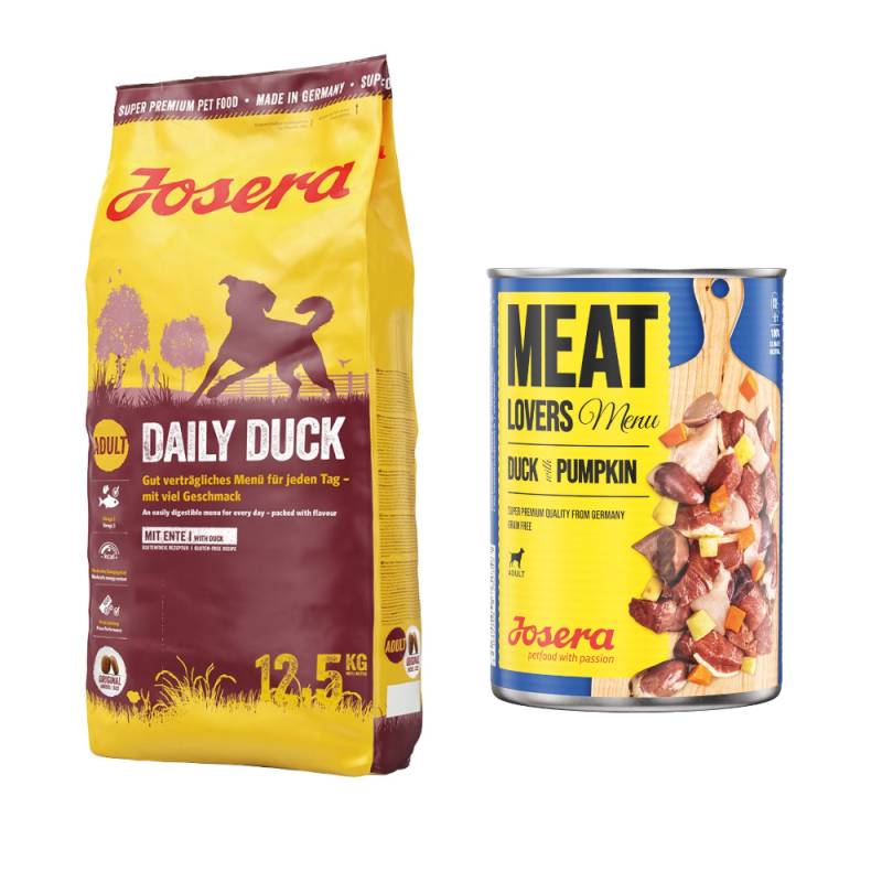 12,5 kg Josera + 6 x 400 g Meatlovers Menü mit Ente & Kürbis gratis!  - Daily Duck von Josera