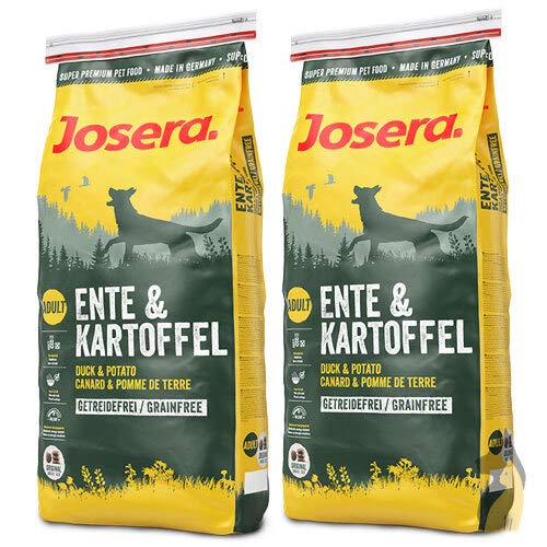 Josera - 2 x 12,5kg Ente & Kartoffel Hundefutter - Getreidefreies Trockenfutter für ausgewachsene Hunde - Mit Entenprotein - Ohne Soja, Zucker, Milchprodukte - Frei von künstlichen Zusätzen von Josera