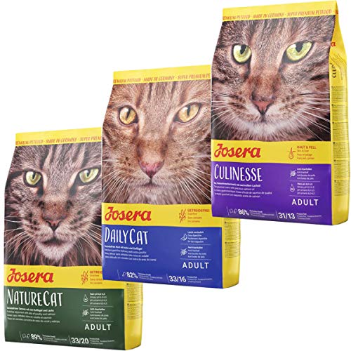 Josera Die Gourmetvariation für die Katze: je 2 kg NatureCat, DailyCat & Culinesse von Josera