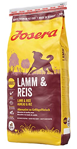 JOSERA Lamm & Reis (1 x 15 kg) | Adult | Premium Trockenfutter für ausgewachsene Hunde | Reis & Lamm als einzige tierische Proteinquelle | besonders verträglich | weizenfrei | Hundefutter | 1er Pack von Josera