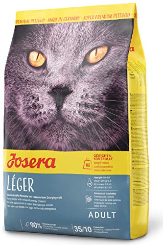 JOSERA Léger (1 x 400 g) | Adult | Premium Trockenfutter für ausgewachsene sterilisierte oder übergewichtige Katzen | Geflügel | wenig Fett & viel Protein | weizenfrei | Katzenfutter | 1er Pack von Josera