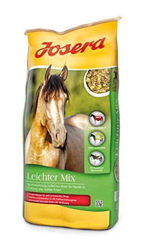 JOSERA Leichter Mix (1 x 20 kg) | Premium Pferdefutter mit energiereduzierter Rezeptur | haferfrei | Müsli für Pferde in leichter Arbeit oder Erhaltung| 1er Pack von Josera