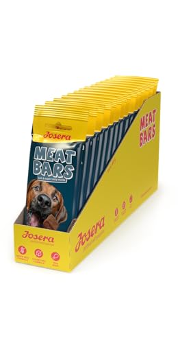 JOSERA Meat Bars Chicken (14 x 40 g) | Adult | Premium Snackwurst für Hunde mit leckerem Hühnerfleisch | 90% Fleischanteil | zuckerfrei & getreidefrei | schonend getrocknetes Leckerli | 14er Pack von Josera