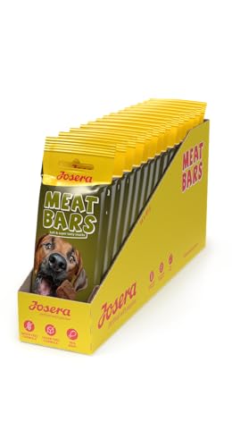 JOSERA Meat Bars Turkey (14 x 40 g) | Adult | Premium Snackwurst für Hunde mit leckerem Truthahnfleisch | 90% Fleischanteil | zuckerfrei & getreidefrei | schonend getrocknetes Leckerli | 14er Pack von Josera