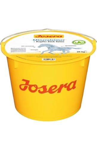 JOSERA Mineraleimer Pferd (1 x 25 kg) | hohe Ausstattung an Kupfer, Zink und Selen | Starke Knochen & Gelenke | Mineralfuttermittel für Pferde von Josera